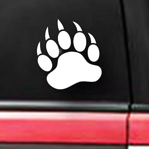 Bear Paw Print Decal 2.5" 3.5" 4.5" Hunting Nature Wildlife Claw Outdoor Cup Car
